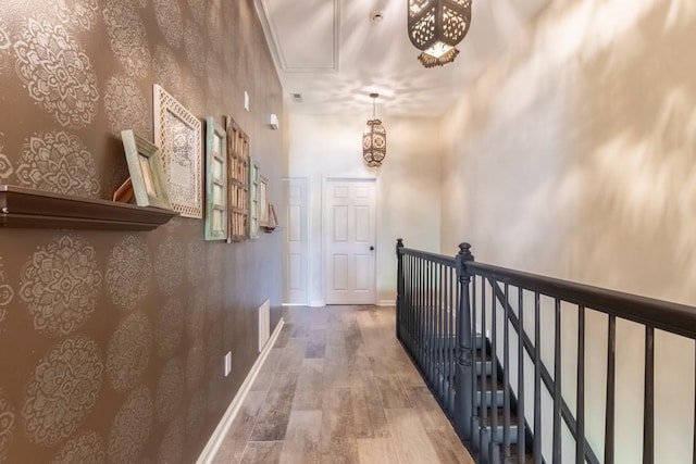 6426 Queens Court Trce Unit 7, Mableton, GA 30126 - hallway with attic access and wood finished floors