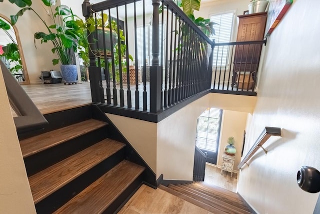 6426 Queens Court Trce Unit 7, Mableton, GA 30126 - stairway with wood finished floors and plenty of natural light