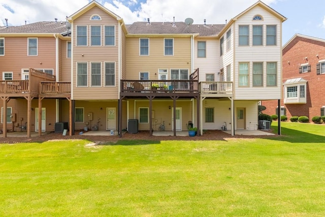 6426 Queens Court Trce Unit 7, Mableton, GA 30126 - rear view of house featuring a lawn, a deck, and a patio