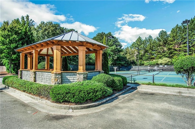 6426 Queens Court Trce Unit 7, Mableton, GA 30126 - view of community featuring a tennis court, a gazebo, and view of scattered trees
