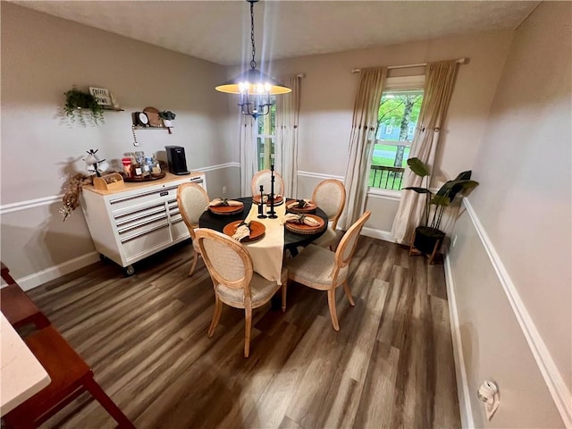 124 Dockside Downs Dr, Woodstock, GA 30189 - dining space featuring dark wood-type flooring and baseboards