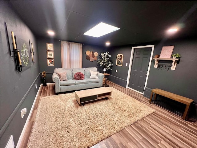 124 Dockside Downs Dr, Woodstock, GA 30189 - home theater room featuring wood finished floors and baseboards