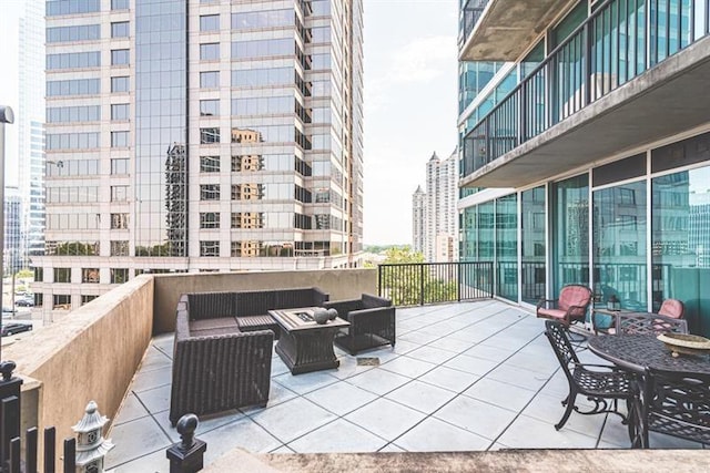 view of patio featuring outdoor lounge area