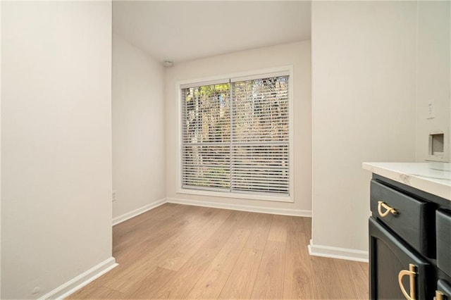 interior space with light wood-type flooring