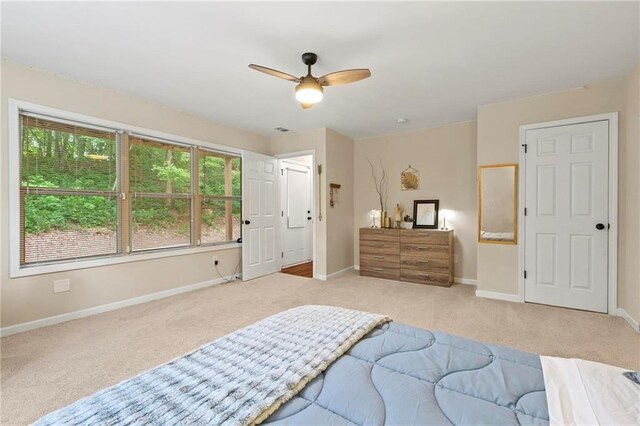 5440 Willow Oak Dr, Norcross, GA 30092 - bedroom featuring carpet and a ceiling fan