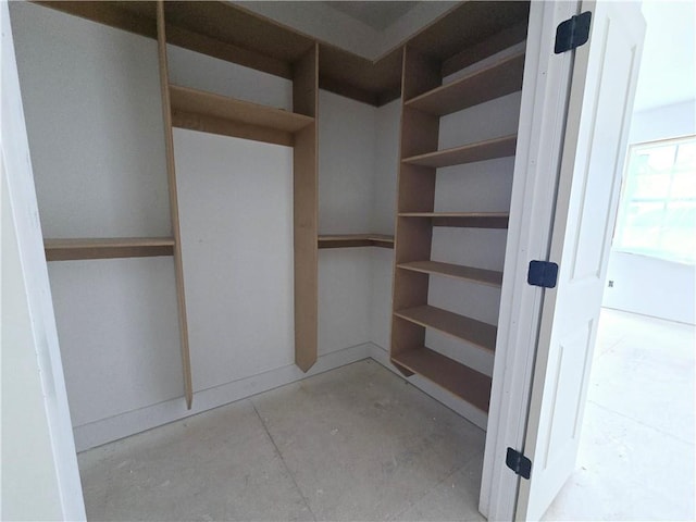 view of walk in closet