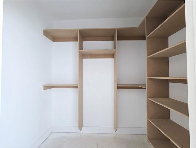 view of walk in closet