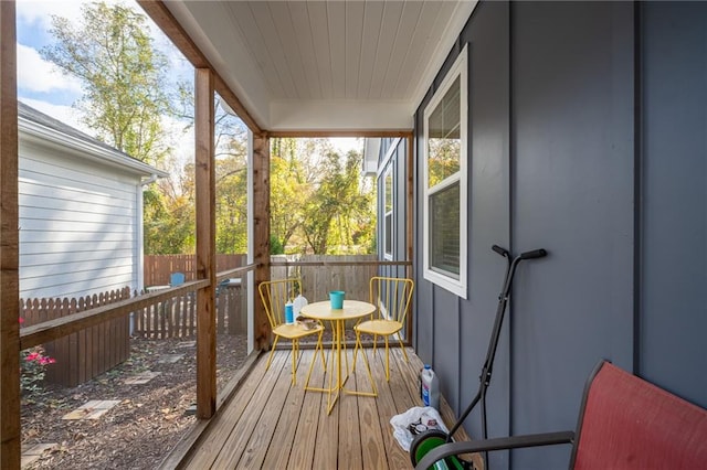 view of sunroom