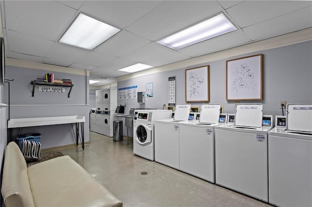 1421 Peachtree St NE Unit 212, Atlanta, GA 30309 - shared laundry room with separate washer and dryer and stacked washer / dryer