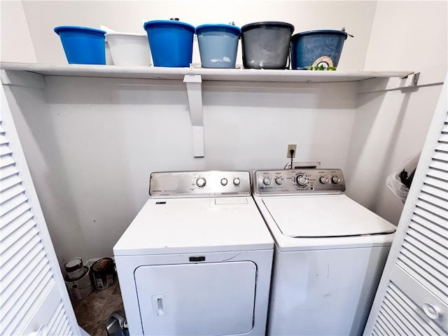 laundry room featuring washer and dryer