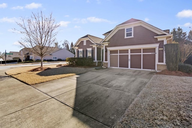 front of property with a garage