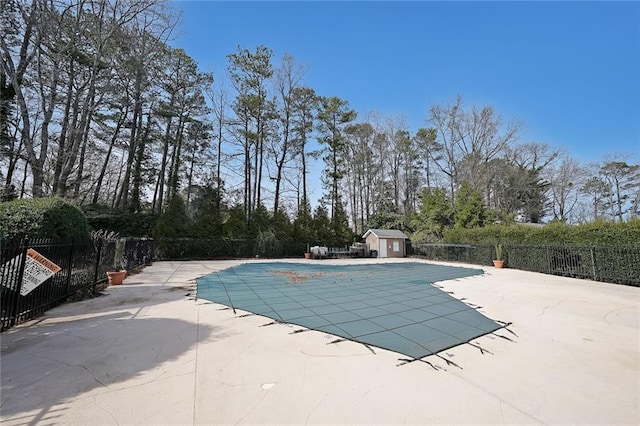 view of pool featuring a patio area