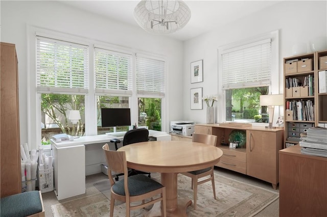 dining area featuring a wealth of natural light