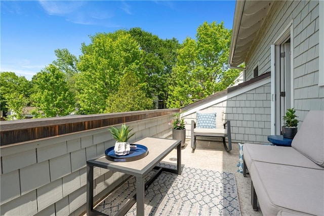 view of patio featuring fence