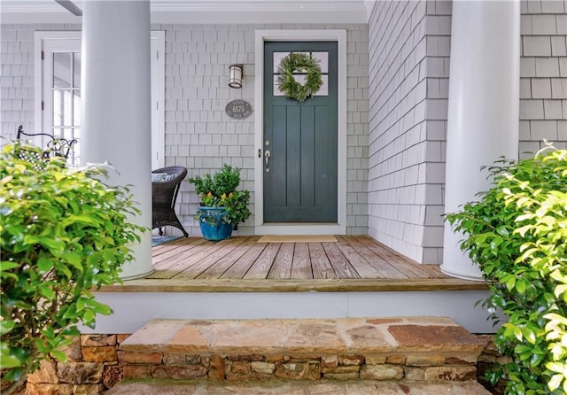 view of doorway to property