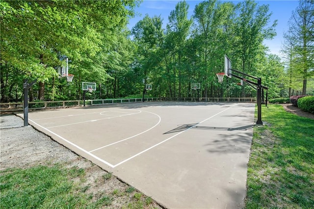 view of basketball court with community basketball court