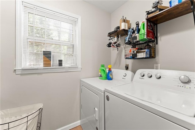 153 Garrison Dr, Cleveland, GA 30528 - laundry area with washing machine and clothes dryer and baseboards