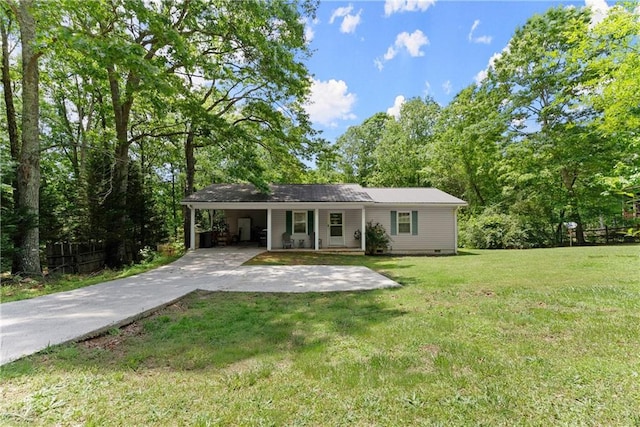 153 Garrison Dr, Cleveland, GA 30528 - ranch-style home featuring driveway and an attached carport