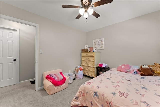 153 Garrison Dr, Cleveland, GA 30528 - carpeted bedroom with a ceiling fan and baseboards