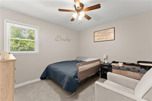 153 Garrison Dr, Cleveland, GA 30528 - bedroom featuring carpet flooring, baseboards, and a ceiling fan