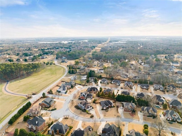 drone / aerial view with a residential view