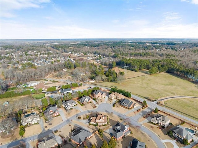 bird's eye view with a residential view