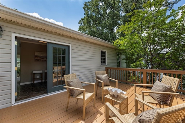 view of wooden deck