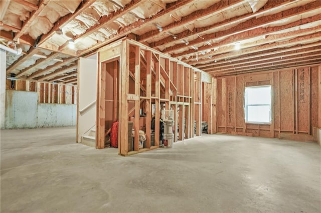 4110 Morgan Elizabeth Way, Cumming, GA 30041 - misc room with unfinished concrete flooring and stairway