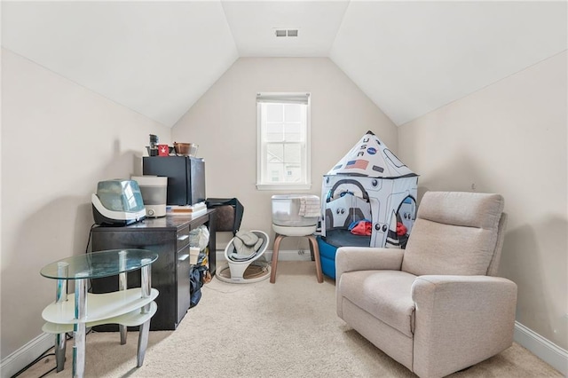 4110 Morgan Elizabeth Way, Cumming, GA 30041 - playroom with carpet flooring, vaulted ceiling, and baseboards