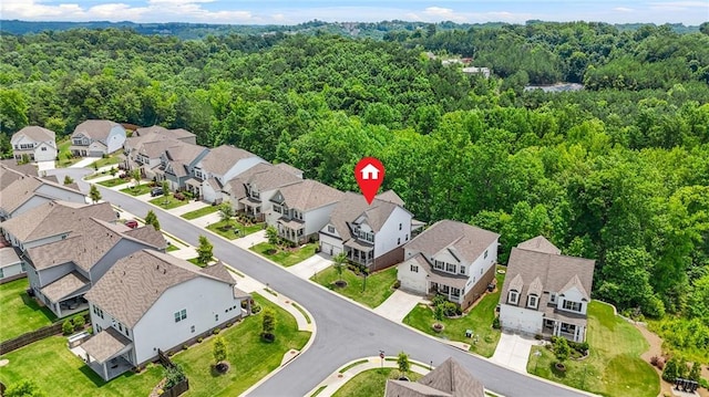 4110 Morgan Elizabeth Way, Cumming, GA 30041 - aerial perspective of suburban area with a forest