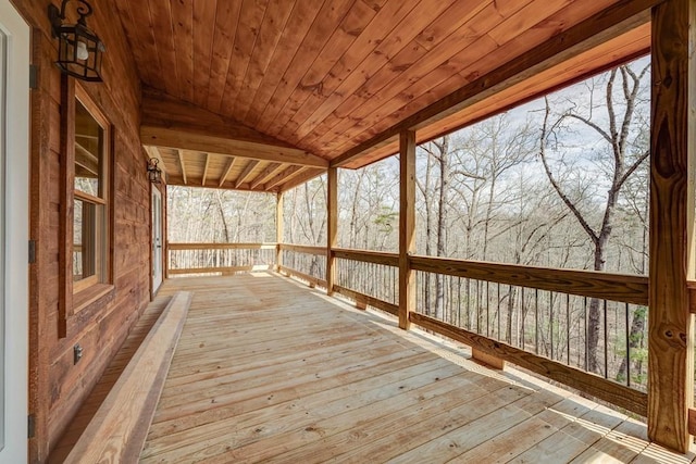 view of wooden terrace