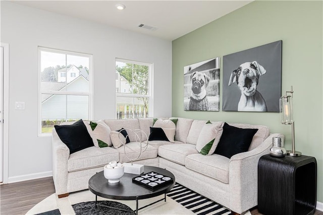 2682 Brookview Ln NW, Atlanta, GA 30318 - living room with wood finished floors and recessed lighting