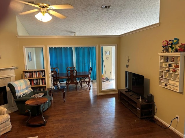 2256 Hansford Pass, Buford, GA 30519 - living area featuring wood finished floors and a ceiling fan