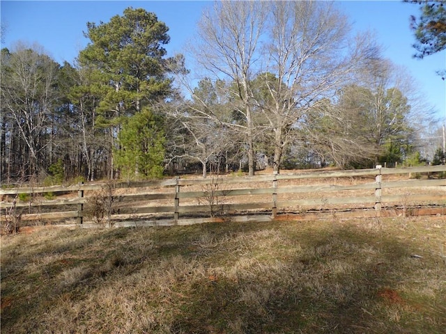 view of yard featuring a rural view