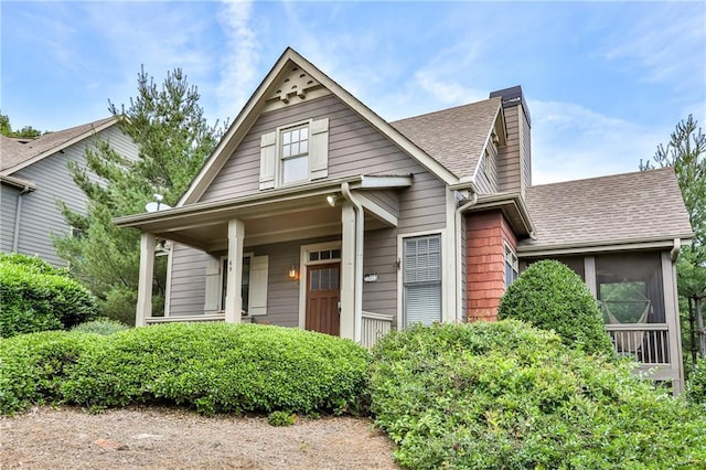 view of front of house featuring a porch