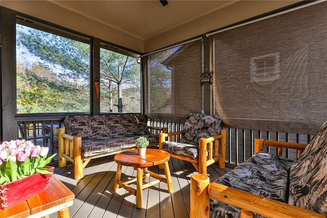 view of sunroom / solarium