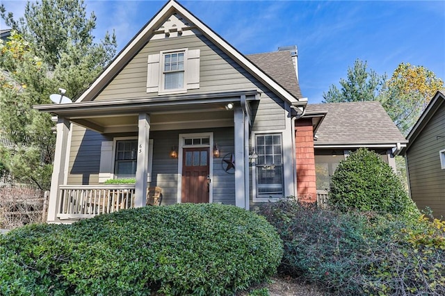 view of front of property with a porch