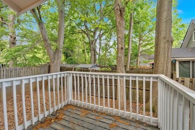 898 Allene Ave SW, Atlanta, GA 30310 - rear view of property with fence and a wooden deck