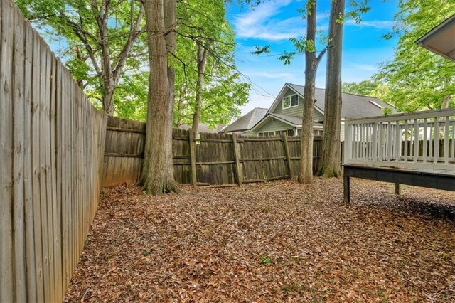898 Allene Ave SW, Atlanta, GA 30310 - view of yard with a wooden deck and a fenced backyard