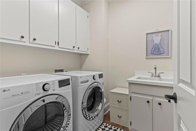 121 Clipper Bay Dr, Alpharetta, GA 30005 - washroom with washer and dryer and cabinet space
