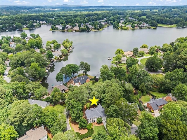 121 Clipper Bay Dr, Alpharetta, GA 30005 - aerial view of residential area with a large body of water
