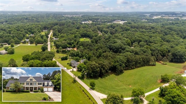 4337 Mountain View Rd, Oakwood, GA 30566 - aerial view of property and surrounding area with a forest