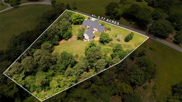 4337 Mountain View Rd, Oakwood, GA 30566 - aerial view of property and surrounding area with property boundaries highlighted