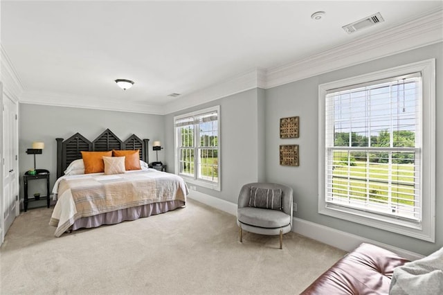 4337 Mountain View Rd, Oakwood, GA 30566 - bedroom featuring light colored carpet and ornamental molding