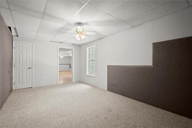 194 Lake Ruby Dr, Suwanee, GA 30024 - unfurnished room featuring ceiling fan, carpet, and a drop ceiling