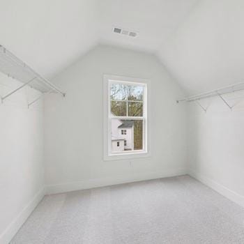 6450 Pond View Dr, Cumming, GA 30028 - spacious closet with lofted ceiling and carpet