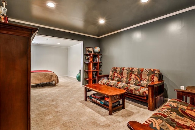 interior space featuring ornamental molding