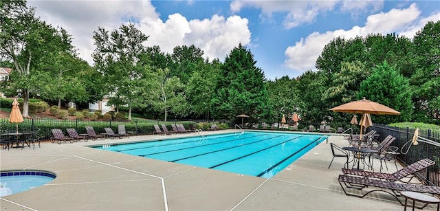 view of pool with a patio