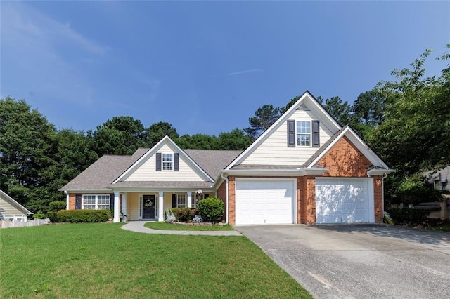 964 Natural Brook Trl, Lawrenceville, GA 30045 - traditional-style home with driveway, brick siding, a front lawn, and an attached garage