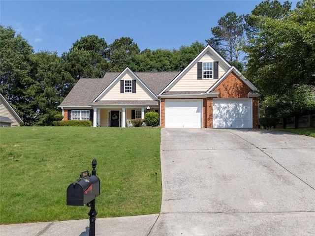 964 Natural Brook Trl, Lawrenceville, GA 30045 - traditional-style house with a front yard, concrete driveway, and brick siding